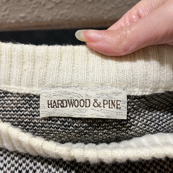 Vintage Fair Isle Cable Knit Mens Crew Neck Sweater Pullover - Picture 3 of 8